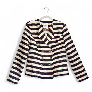 CAbi / Love, Carol Collection Nautical Cruise Stripe Blazer Jacket - Sz 6 - New
